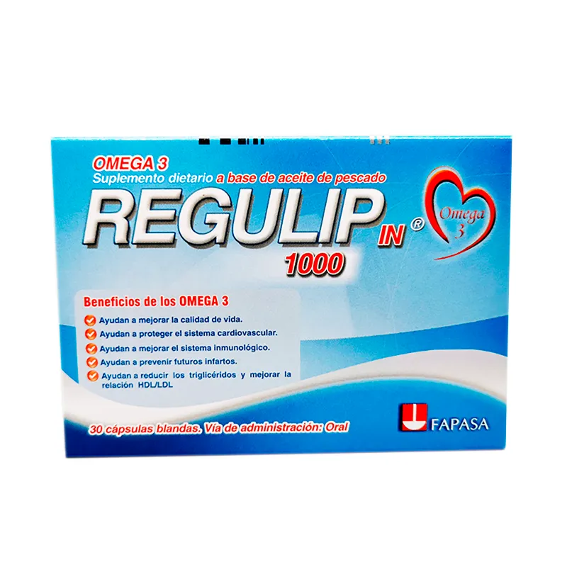 Regulip In 1000 Omega 3 - Cont. 30 Capsulas Blandas