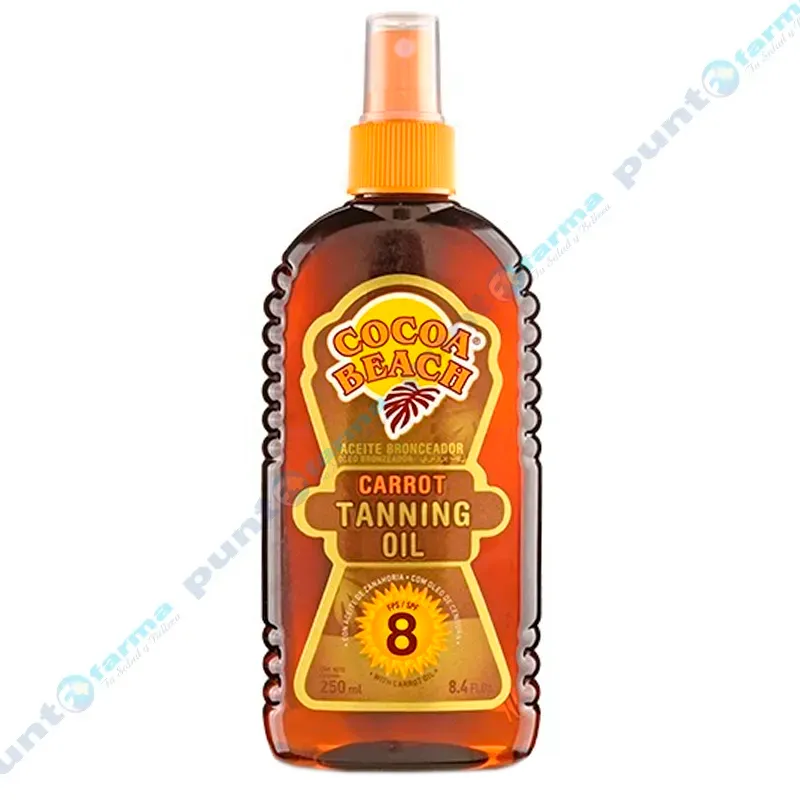 Aceite Bronceador Carrot Tanning Oil FPS8 Cocoa Beach - Cont.250 mL