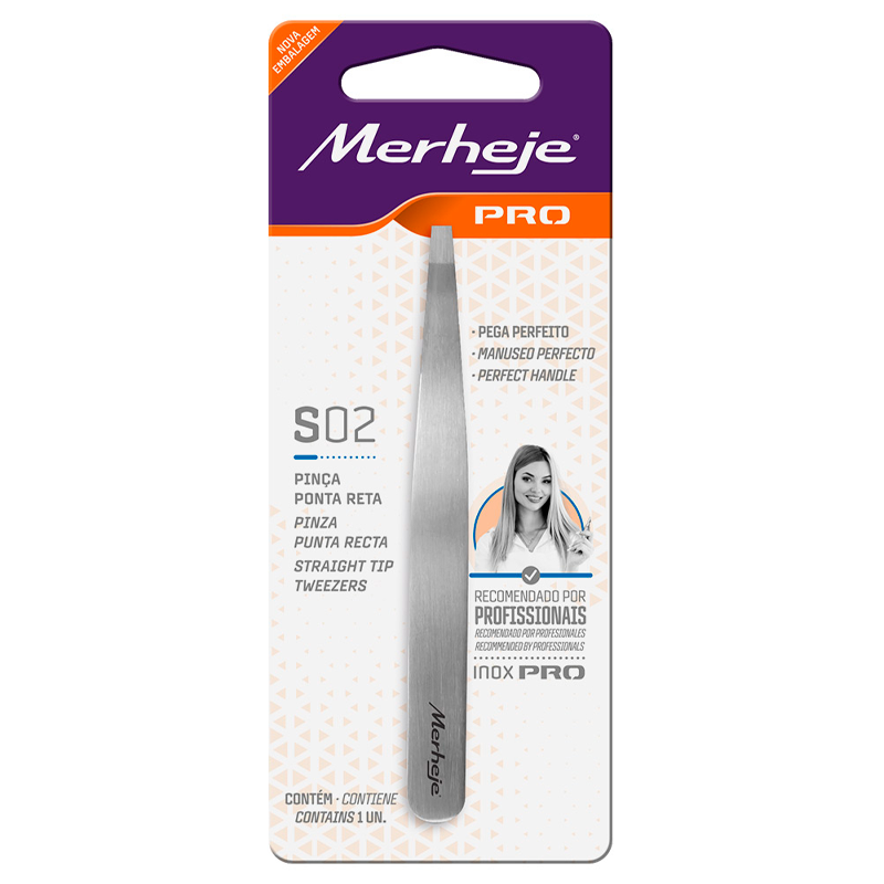 Pinza para Cejas S02 Merheje Pro 1 unidad Punto Farma