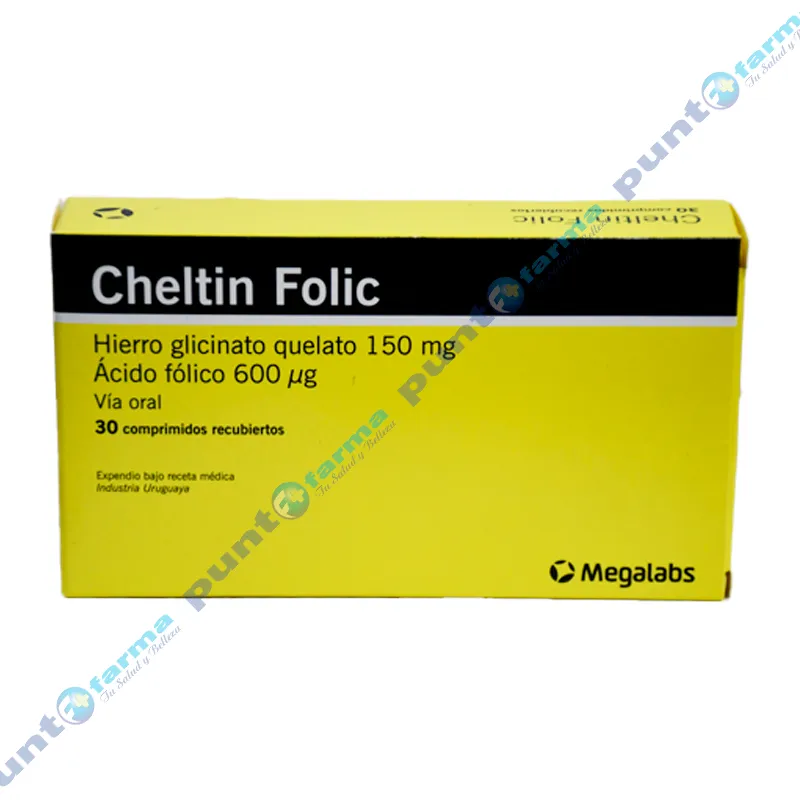 Cheltin Folic - Caja de 30 Comprimidos Recubiertos