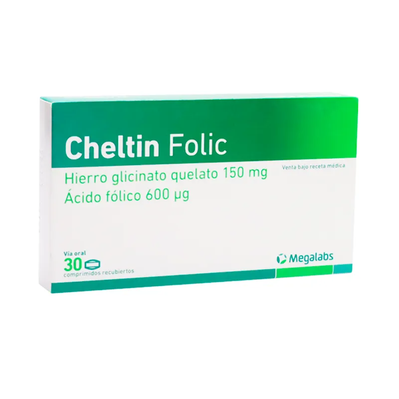 Cheltin Folic - Caja de 30 Comprimidos Recubiertos