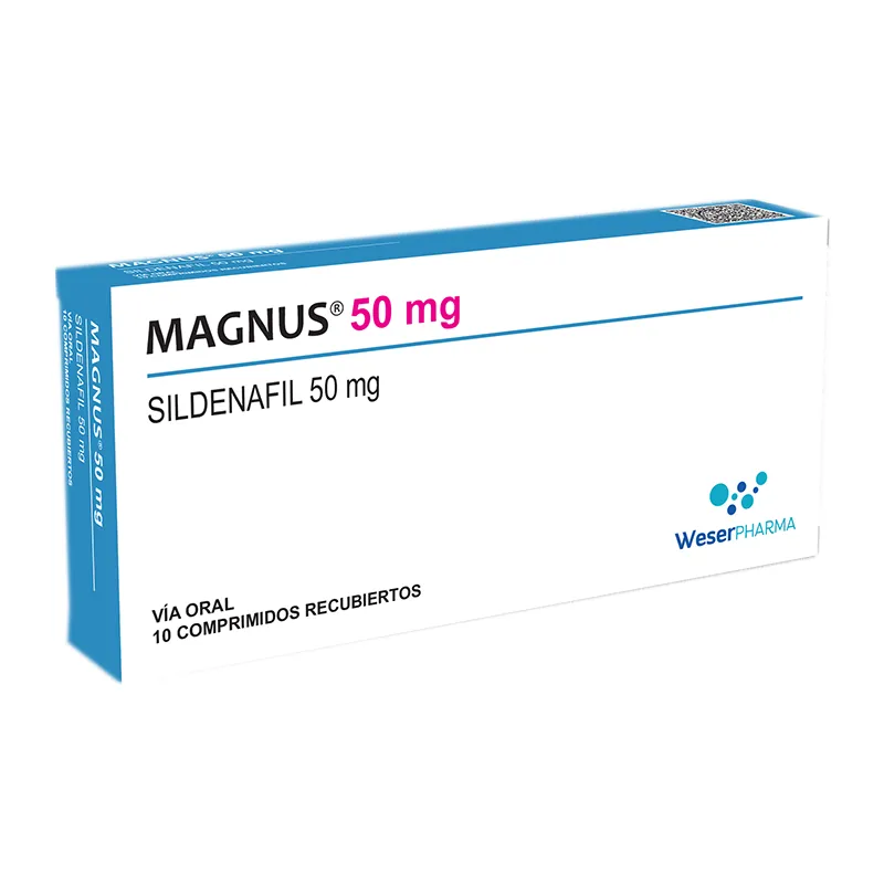 Magnus Sildenafil 50 mg - Caja de 10 Comprimidos Recubiertos