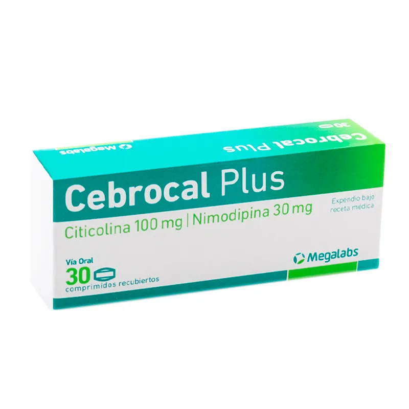 Cebrocal Plus Citicolina 100 mg - Caja 30 comprimidos recubiertos
