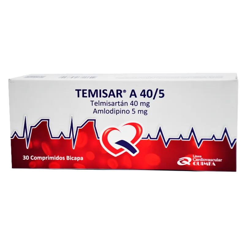 Temisar A 40/5 Telmisartán 40mg Amlodipino 5mg - 30 comprimidos