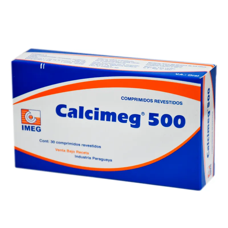 Calcimeg Calcio 500 mg - Cont. 30 Comprimidos