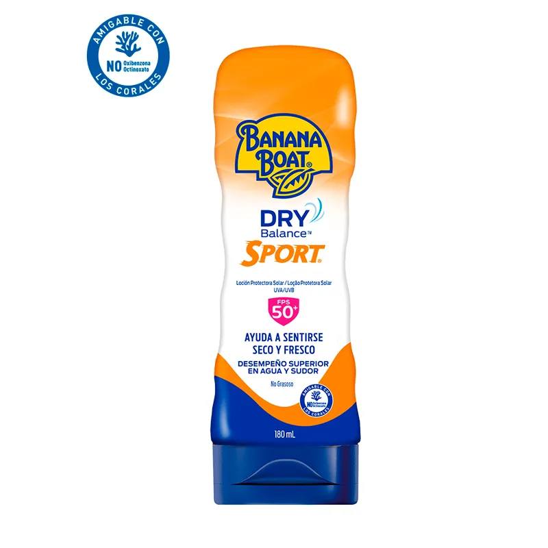 Loción Protectora Solar Sport Dry Balance FPS50+ Banana Boat - Cont. 180ml