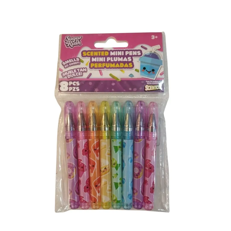 Mini Boligrafos Perfumados Sugar Rush Scentos - Cont.8 Unidades