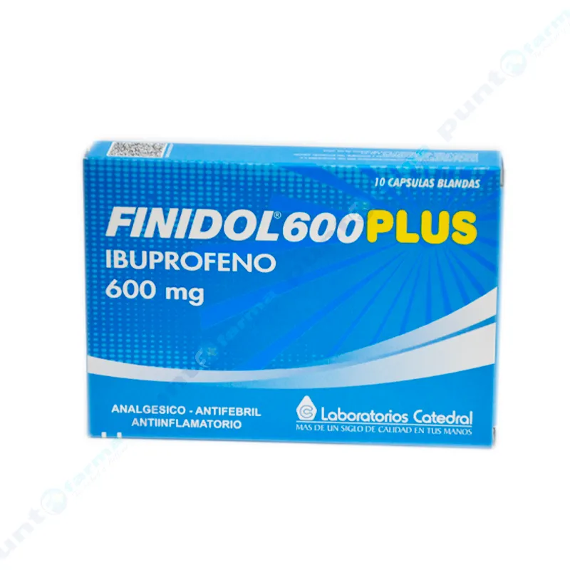 Finidol 600 Plus Ibuprofeno 600 mg - Caja de 10 cápsulas