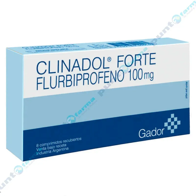 Clinadol Forte Flurbiprofeno 100 mg - Cont. 8 Comprimidos Recubiertos.