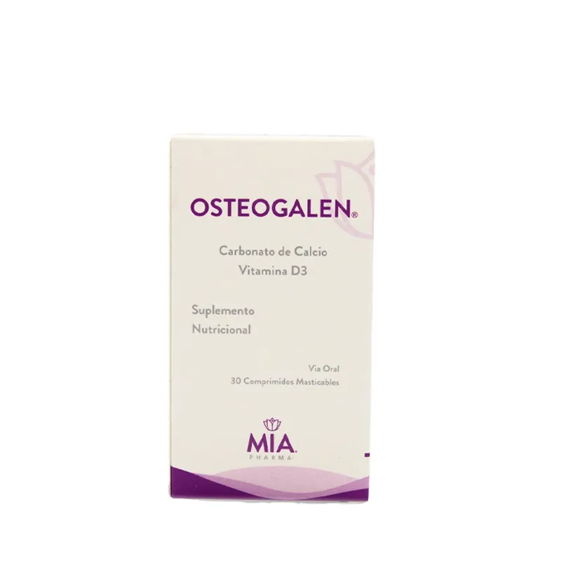 Osteogalen  Carbonato de Sodio - Caja de 30 Comprimidos Masticables