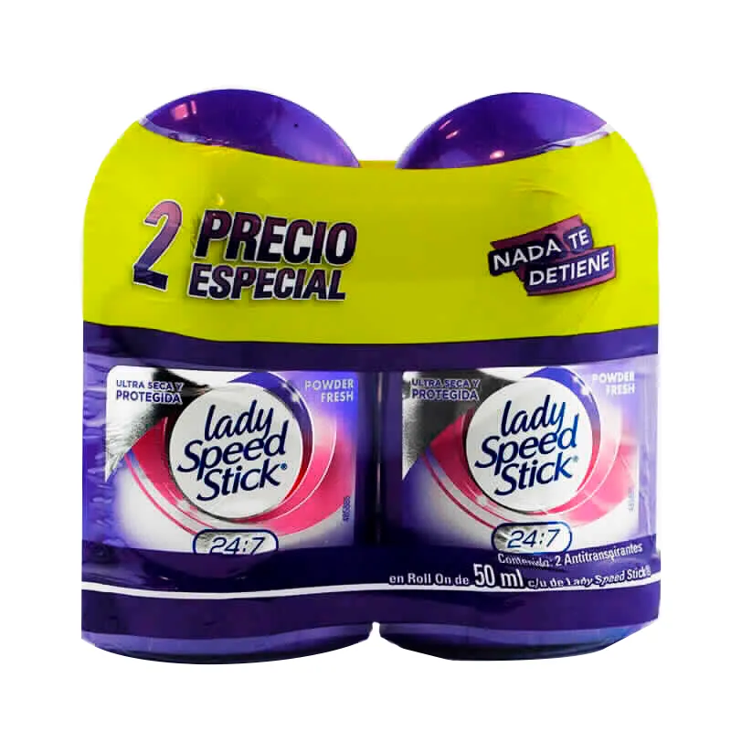 2 Pack de Lady Speed Stick 24/7 Powder fresh - 50ml