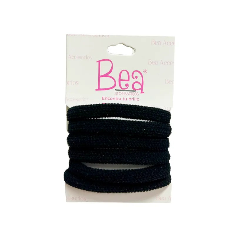 set de gomas para el cabello color negro bijou bea