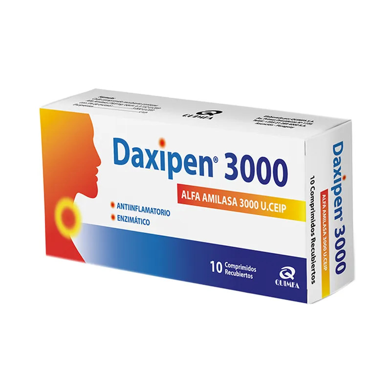 Daxipen 3000 Alfa Amilasa - 10 Comprimidos Recubiertos
