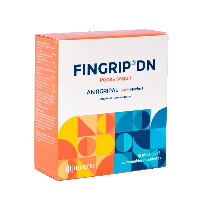 fingrip dn exhibidor - caja de 15 blister por 6 comprimidos recubiertos