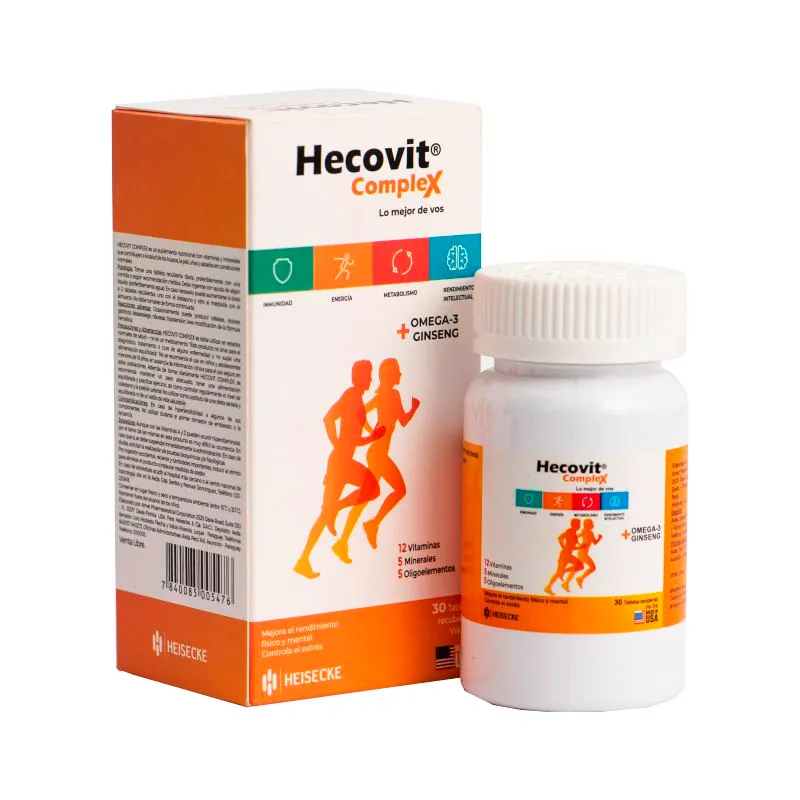 Hecovit Complex Multivitamínico - Cont. 30 Tabletas Recubiertas
