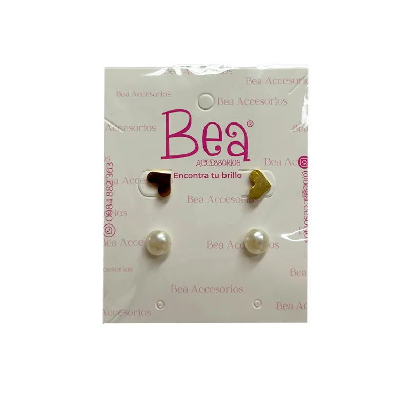 Set Aro Dorado con Perla Bijou Bea