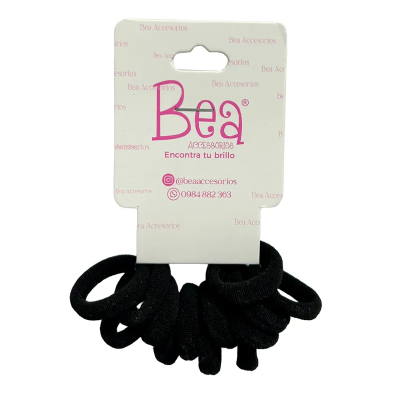 Set de Gomas Negras para el Cabello Bijou Bea