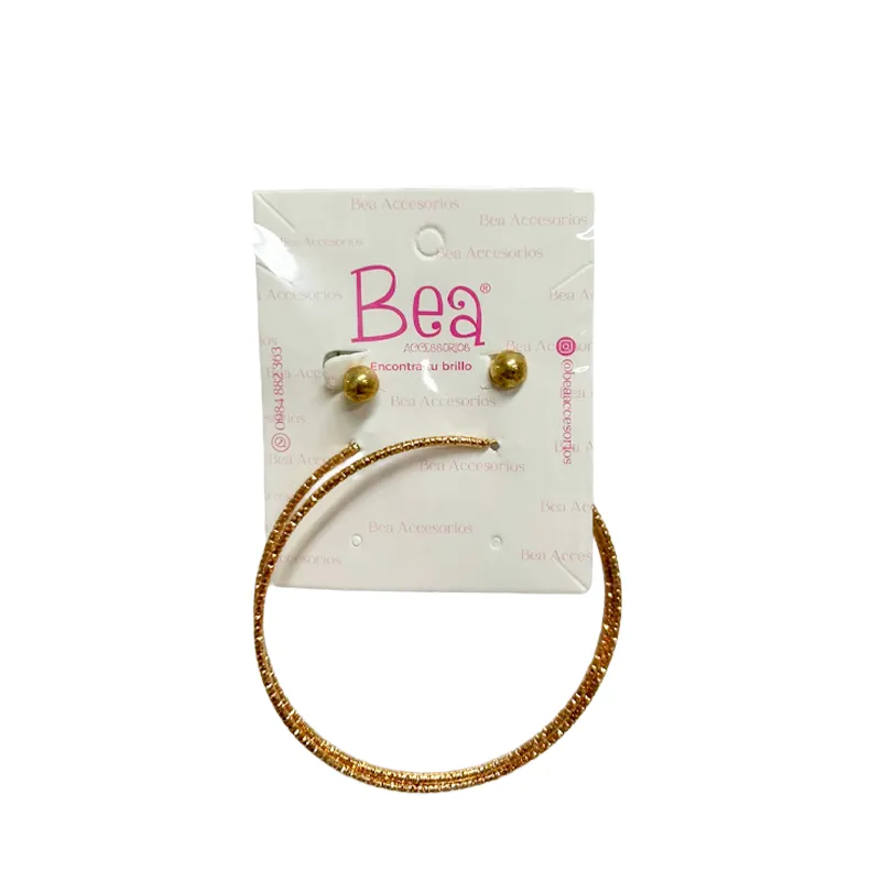 Set de Aro Argolla + Arito Bijou Bea