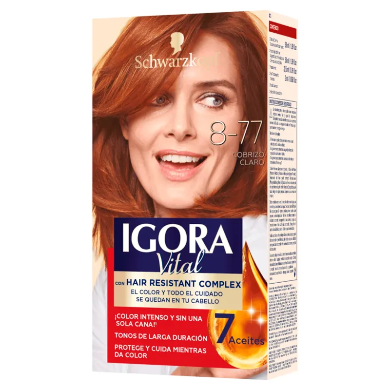 Crema Coloración Igora Vital 8- 77 Cobrizo Claro
