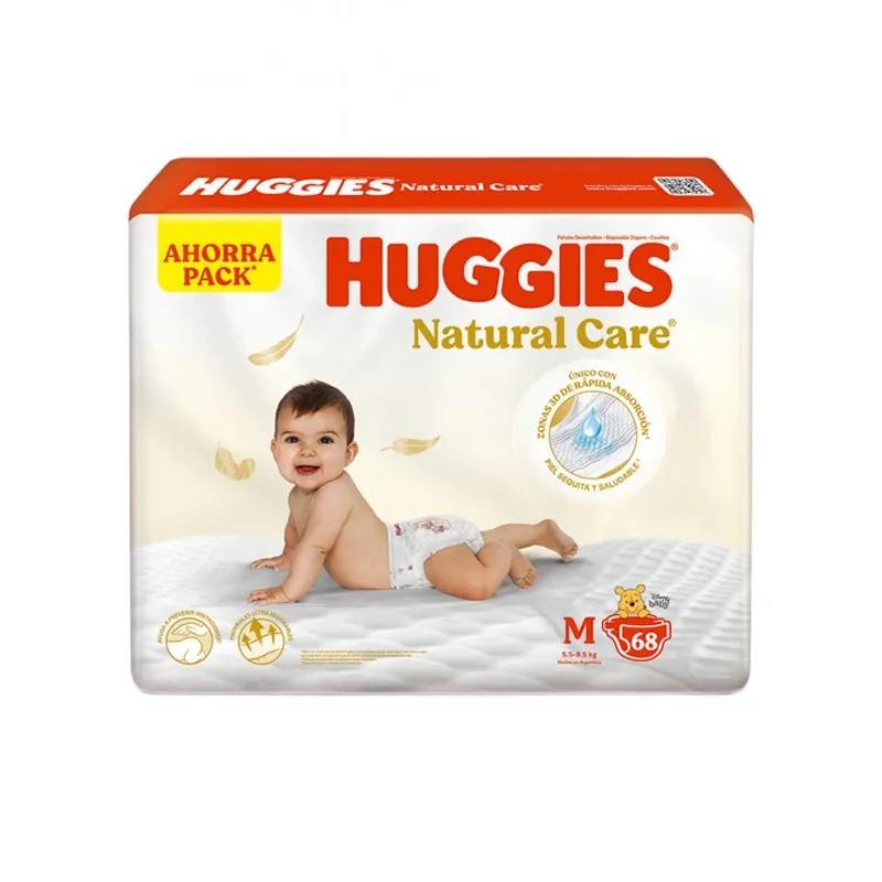 Huggies Supreme Natural Care M - Contiene 68 unidades