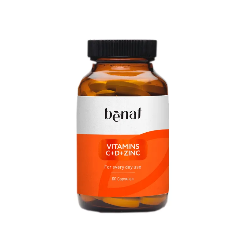 Benat Vitamins C + D + Zinc - Cont. 60 Capsulas