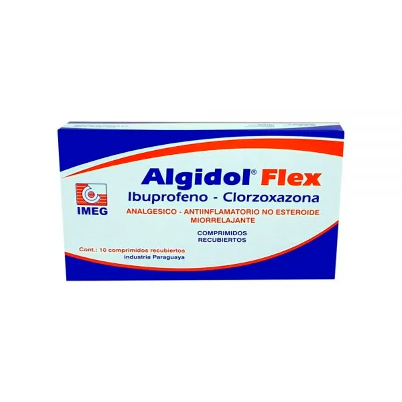 Algidol Flex Ibuprofeno 600 mg Clorzoxazona 250 mg - Cont. 10 Comprimidos