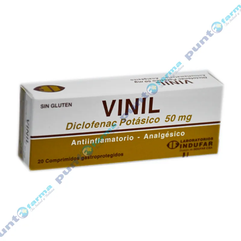 Vinil Diclofenac 50 mg - Cont. 20 Comprimidos Gastroprotejidos.