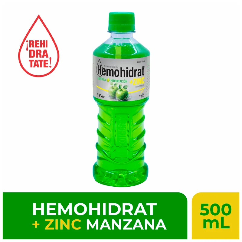 Hemohidrat más Zinc Sabor Manzana Verde - 500 mL