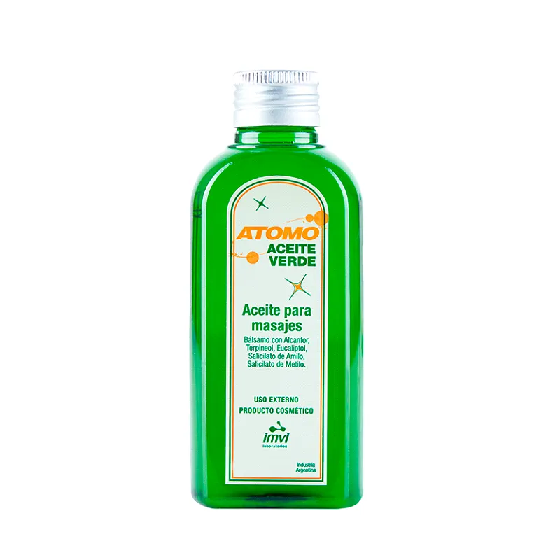 Crema para masajes Atomo Aceite Verde IMVI - 120mL