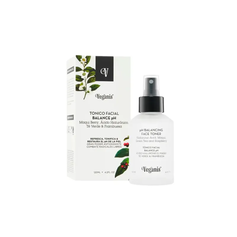 Tonico Facial PH Balanceado con Acido Hialuronico Veganis - Cont.120 mL