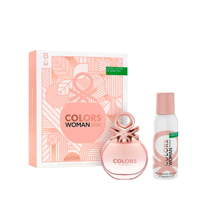 Set Colors Rose Eau de Toilette 80 mL + Deo 150 mL Beneton