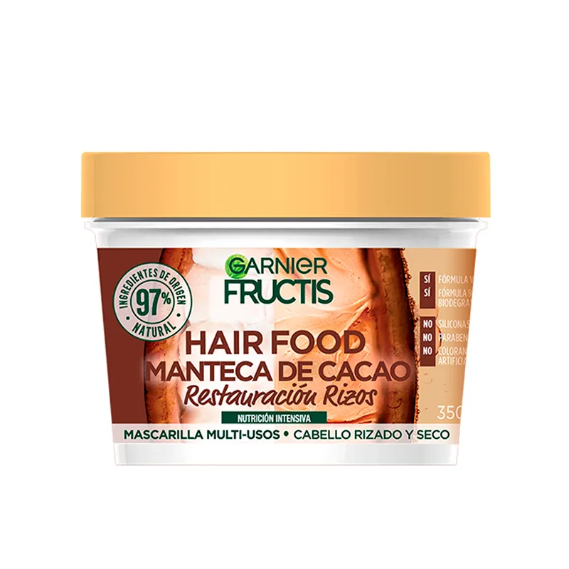 Mascarilla Frutis Hair Food Manteca de Cacao Multi-usos Rizado y Seco - 350mL