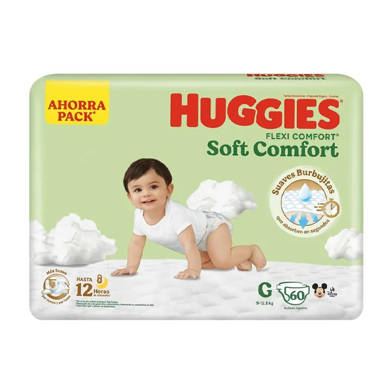 Pañal Flexi Confort G Huggies - Cont.60 Unidades