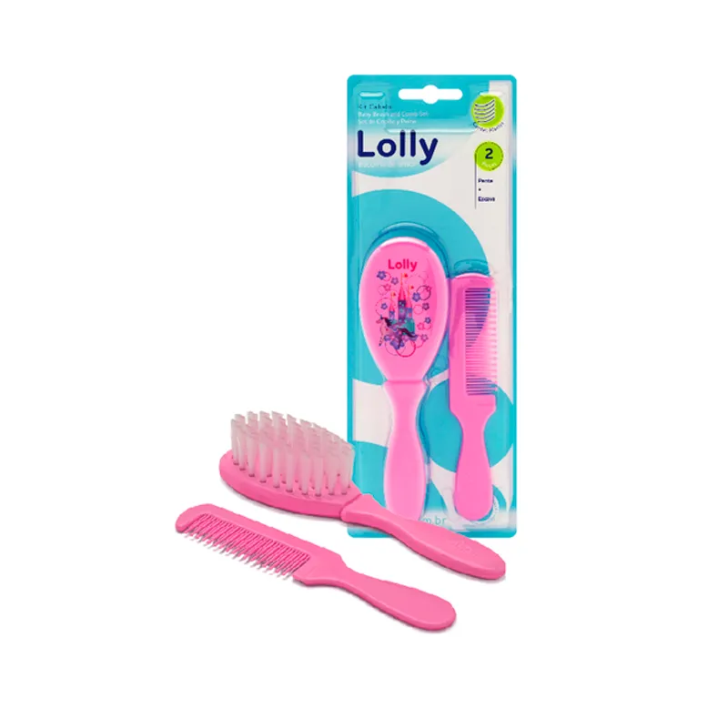 Kit Lolly Cepillo + Peine Rosa