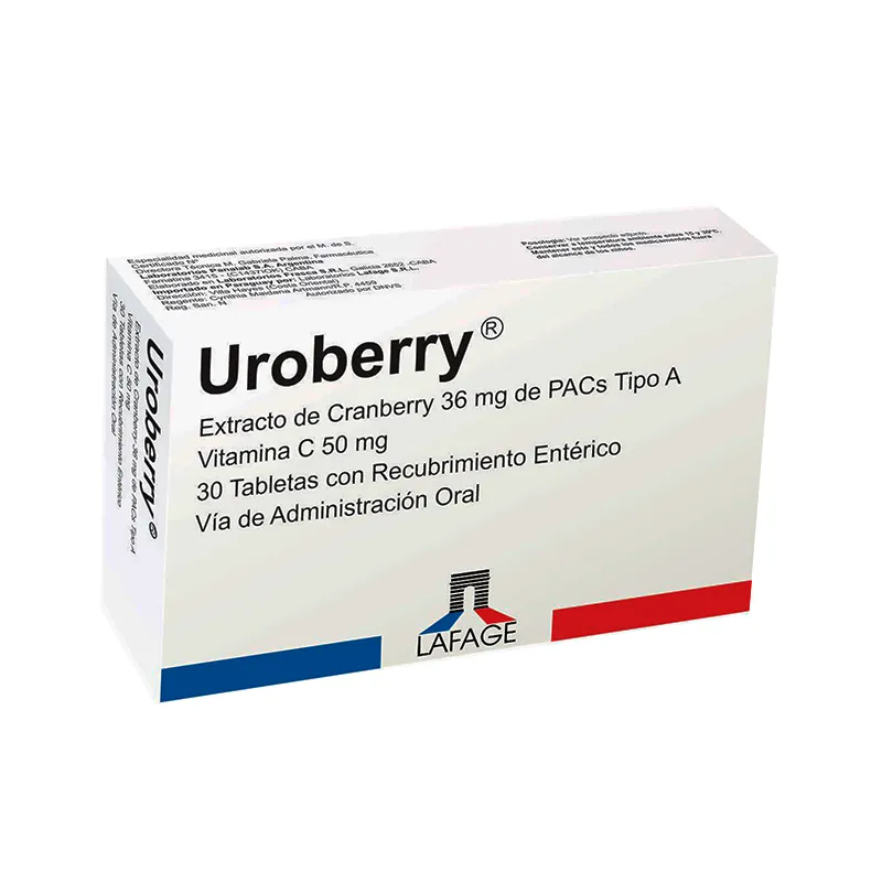 Uroberry Extracto de Cranberry 100 mg  - Cont. 30 Comprimidos
