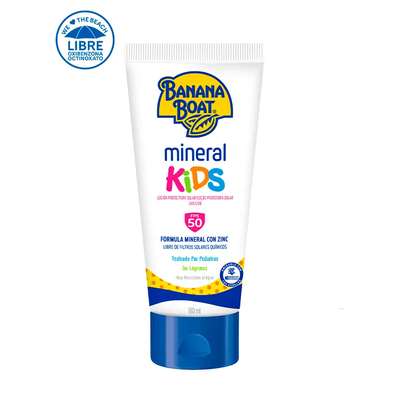 Loción Protectora Solar Mineral Kids SPF50 Banana Boat - Cont. 180ml