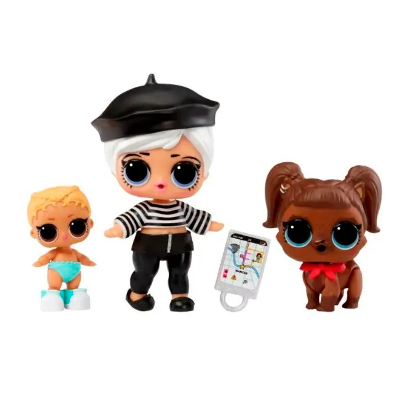 Muñeca Lol Surprise Pack X 3 Tot + Pet Beatnik Babe + Darling Doggie + Lil Kicks