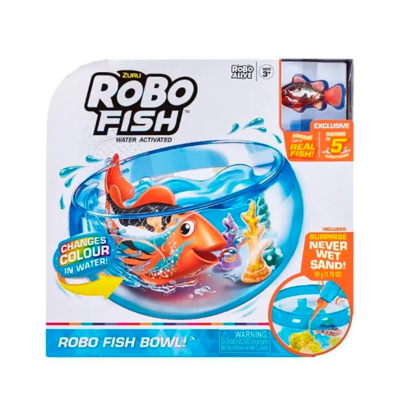 Pecera Robot Fish Con Arena Magina Con Pez Naranja