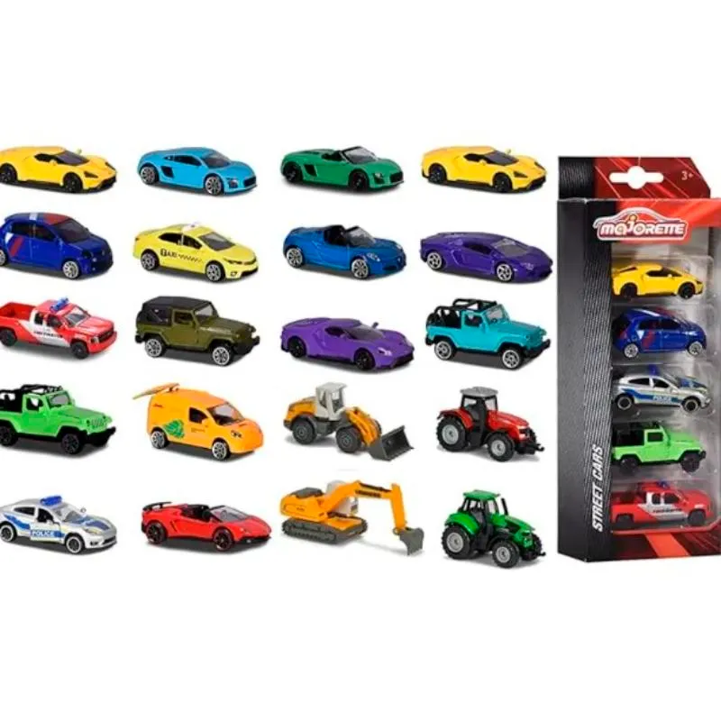 Pack Majorette Street Cars 1:64 - Cont. 5 Unidades 4 Surtidos Diferentes