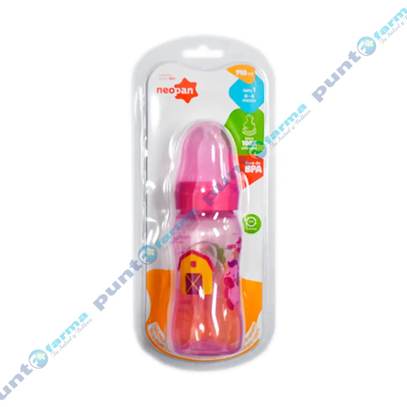 Biberon Brilla Ortodontica N.1 Rosa Neopan - Cont.140ml