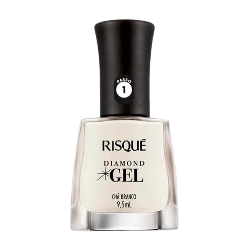 Esmalte Para Uñas Diamond Gel Cha Branco Risque - 9,5 mL