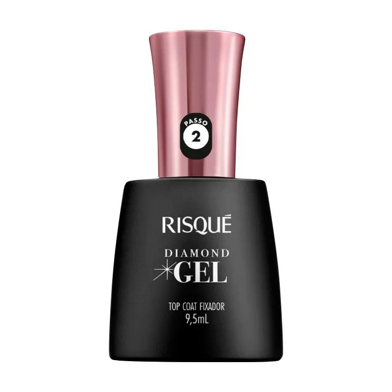 Esmalte Fijador Top Coat Diamond Gel Risque - 9,5 ml