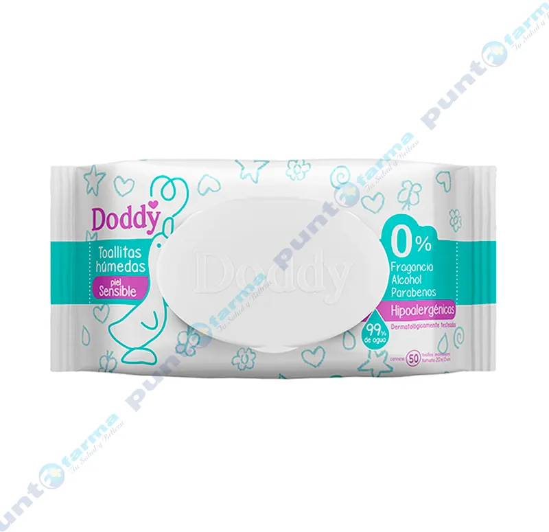 Toallitas Humedas Premium Piel Sensible Doddy - 50 unidades
