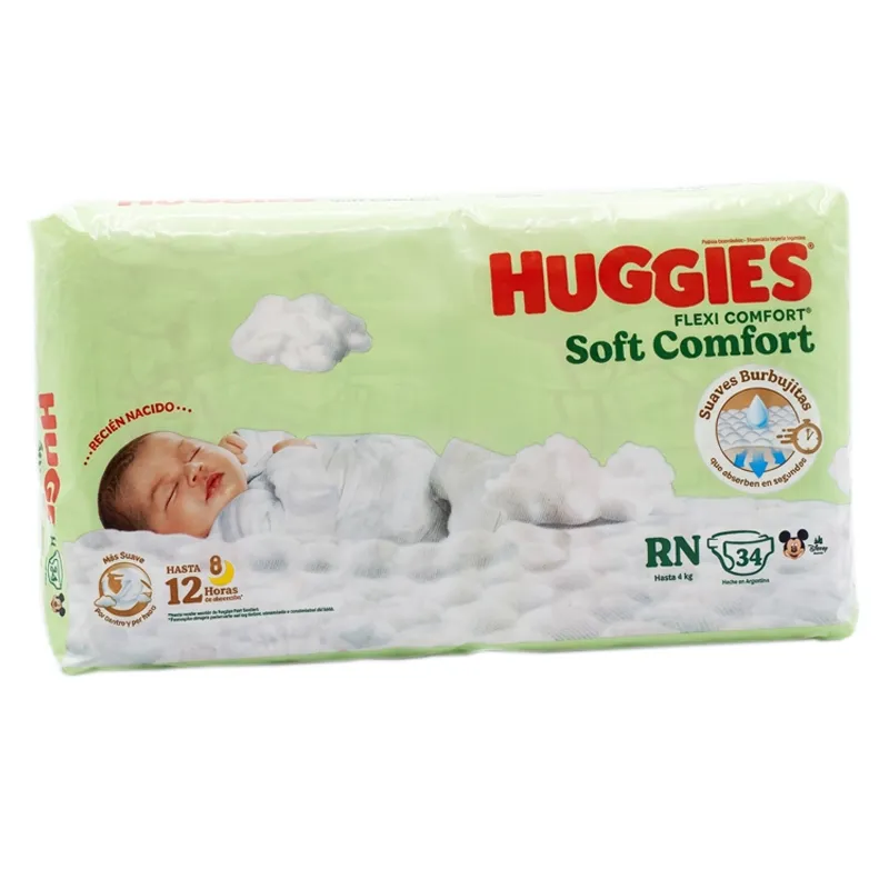 Huggies Flexi Comfort RN 0 - Contiene 34 unidades