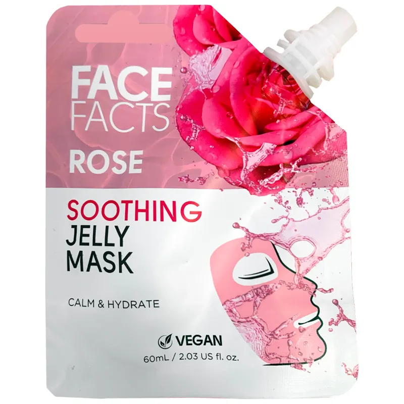 Mascarilla en Gel Calmante de Jalea de Rosas FaceFacts - Cont. 60 ml