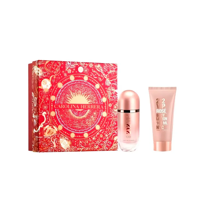 Set 212 VIP Rosé EDP Carolina Herrera  80mL + Loción Corporal 100mL