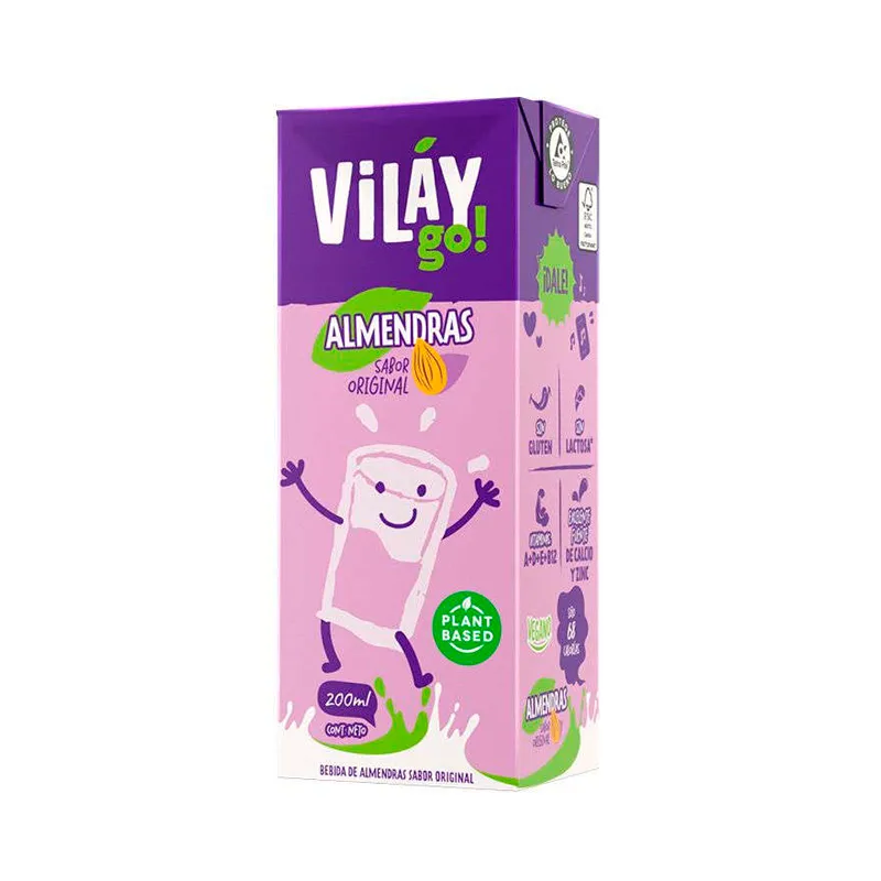 Bebida Vegetal Sabor Almendras Original Vilay - Cont.200 mL
