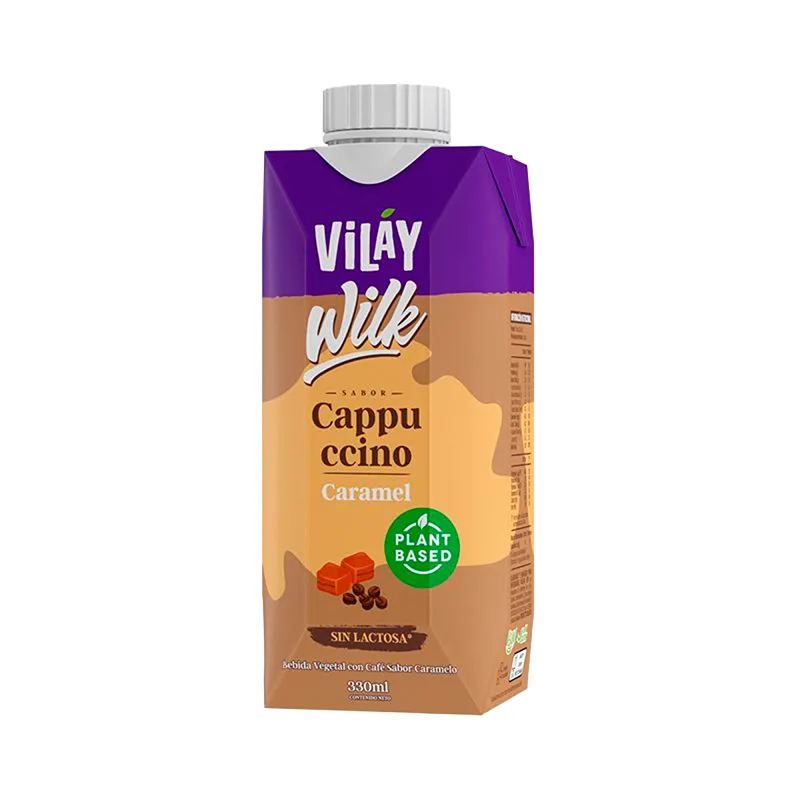 Bebida Vegetal Sin Lactosa Sabor Cappuccino Caramel Vilay - Cont.330 mL