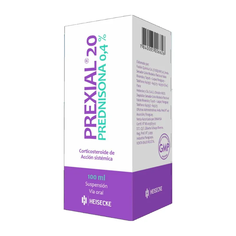 Prexial 20 Prednisona 0,4% - Cont. 100mL
