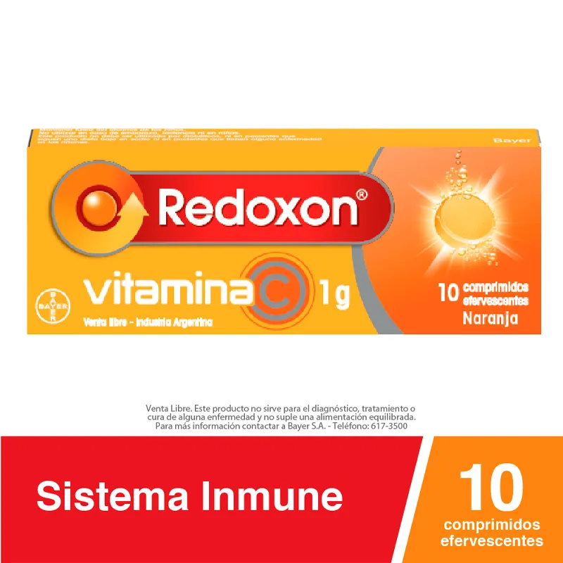 Redoxon Vitamina C 1g Sabor Naranja - Caja de 10 comp. efervescentes